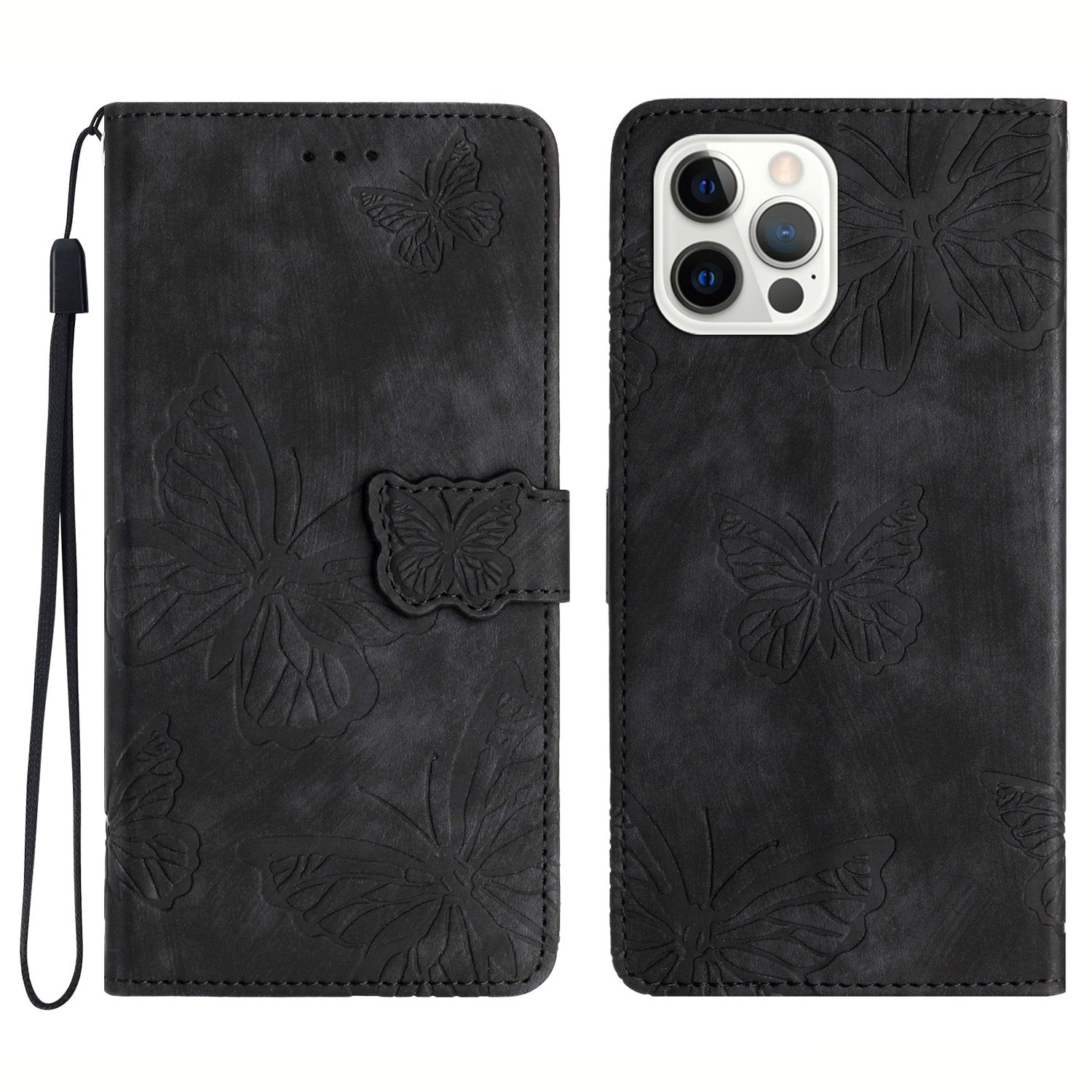 Shockproof Case for iPhone 14 Pro Max PU Leather Stand Wallet Butterfly Imprinted Skin-touch Phone Cover Shockproof Case for iPhone 14 Pro Max PU Leather Stand Wallet Butterfly Imprinted Skin-touch Phone Cover